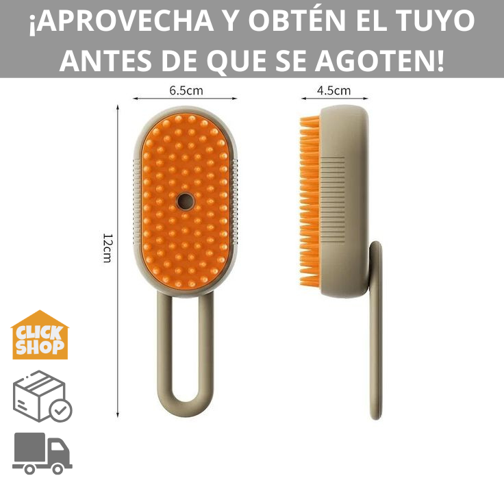 Cepillo Para Mascotas A Vapor Recargable