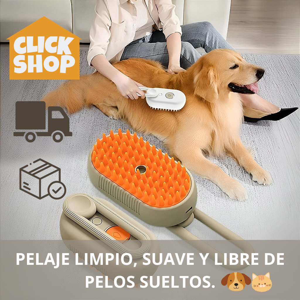 Cepillo Para Mascotas A Vapor Recargable